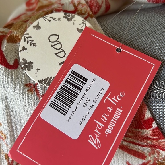 NWT Oddy Dream Floral Smocked Waist Dress. Size Small - Picture 4 of 4